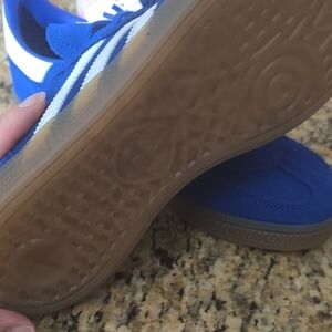 Adidas Kids Royal Blue Sneakers with Gum Sole